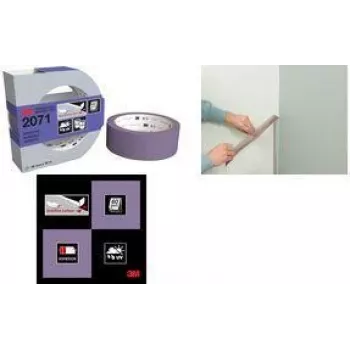 3M Painter's Masking Tape 2071, 36 mm x 50 m, violet, skarpe farvekanter, til følsomme overflader PT207136