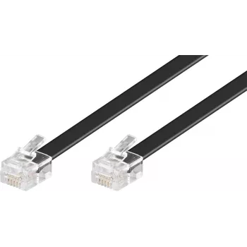 Wentronic Goobay RJ12 modularkabel, 6P6C han-han, 15 m, sort 50324