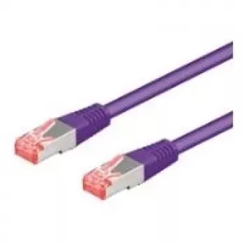 Wentronic 95608 CAT6a-150 patchkabel, RJ45 stik til stik, 1,5 m, violet