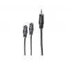 shiverpeaks BASIC-S audio Y-adapterkabel, 3,5mm stereo stik til 2x 3,5mm stereo hunstik, 0,2m, sort BS30761