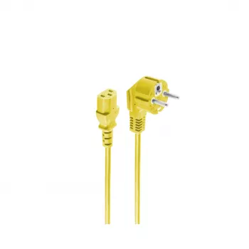 shiverpeaks BASIC-S Schuko til IEC C13 strømkabel, 1,8 m, gul BS09-05182