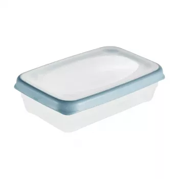 keeeper franco Food Storage Container, 0.4 L, Rectangular, Blue Rim 1079168000000