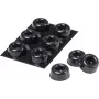 3M SJ 5009 MPBB selvklæbende runde stødpuder, sort, 22,3 mm diameter x 10,1 mm højde, 6 stk.