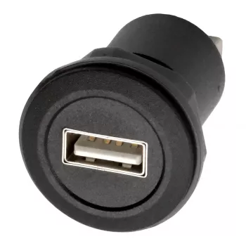EXSYS EX-49212 USB 2.0 indbygningsadapter, USB-A hun til USB-A hun, sort