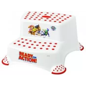 keeeper kids Igor Paw Patrol 2-trins skammel, hvid med tryk, 120 kg belastning, skridsikker 1003210013700