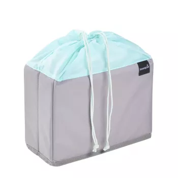 keeeper nea frugt- og grøntsagsposer, 9 liter, grå/aquamarine, snørelukning, foldbar, fødevaregodkendt, 1 stk. 1229562400000