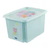 keeeper Karolina Peppa Pig opbevaringsboks, 30 liter, aquamarin, med låg, stablebar 1223862433600