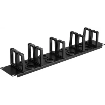 Renkforce RF-7116968 19 inch rack-kabelstyringspanel 2U 360° drejelige kabelholdere sort