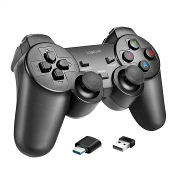 LogiLink AA0187 trådløs gaming-controller 2,4 GHz sort 8 m rækkevidde PC Android PS3