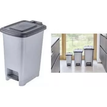 keeeper Olaf pedalaffaldsspand, 25 liter, polypropylen, lys sølv 1031416000000