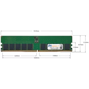 PHS-memory 48GB DDR5 ECC UDIMM 5600MHz PC5-44800E arbejdshukommelsesmodul til Asus TUF Gaming B650M-PLUS WIFI SP570372
