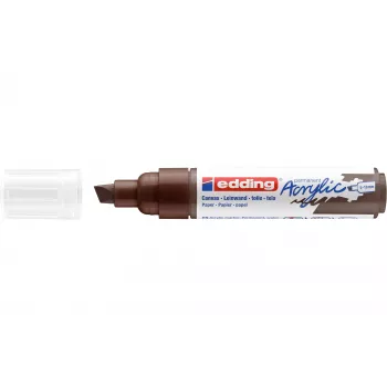 Edding 5000 akrylmaker bred - brun - kileformet spids - ekstra tyk - 5-10 mm 4-5000907