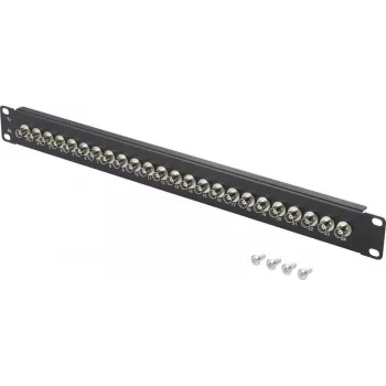 Renkforce RF-4541184 19 inch 1U rackmonteret BNC-patchpanel, 16 porte, sort