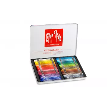 CARAN D'ACHE Neocolor I voksstifter, 40-sæt, rund, sorterede farver, papirhylster 7000.340