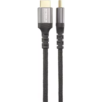 SpeaKa Professional HDMI Connection Cable 0.50 m Grey Metal Housing 4K UHD SP-13125596