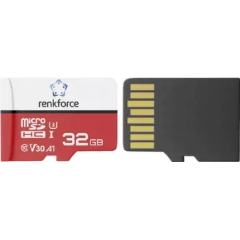 Renkforce RFEmSD32 microSDHC-kort 32 GB A1, V30, UHS-I, med SD-adapter RF-7488100