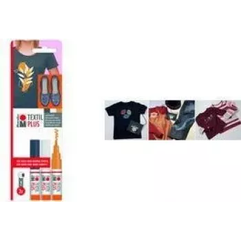 Marabu Textil Painter Plus stofmalingstusssæt, 3 mm rundspids, forskellige farver, 3 stk. 0118000000081