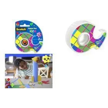 3M Scotch Kids Tape, 19 mm x 15 m, usynlig mat klæbebånd, hånddispenser, 1 rulle 7100410261