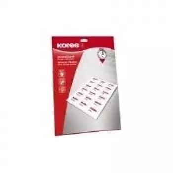 Kores universelle etiketter 52,5 x 29,7 mm hvid 25 ark kantløs (1000 etiketter) L5229.25