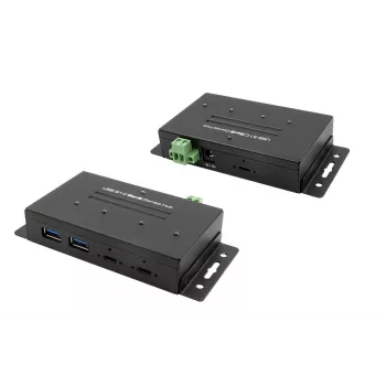EXSYS EX-1240HMVS Industrial 4-port USB 3.2 Gen 2-hub, DIN-skinne-monterbar, metal