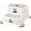 keeeper kids Igor Panda 2-trins skammel, hvid med panda-tryk, 120 kg bæreevne, skridsikre fødder 1003110024100
