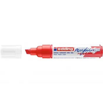 Edding 5000 akrylmarker bred mejselspids rød 4-5000902