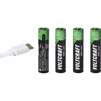 VOLTCRAFT Micro (AAA) Li-Ion batteri 500 mAh 1,5 V 4-pak (VC-17275565)