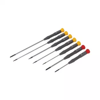 C.K Tools T4883x 7-Piece Electronics Screwdriver Set (Slotted 2.5x75, 3.0x100, 3.0x150, PH0x60, PH1x80, PZ0x60, PZ1x80)