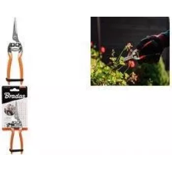 Bradas V-SERIES Bypass Garden Shears with Straight Stainless Steel Blade, Orange, 1 Piece (KT-V1020)