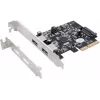 EXSYS EX-12001-2 PCIe x2 low-profile USB 3.2 Gen 2x2-adapter