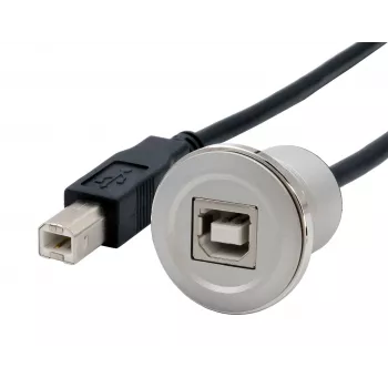 EXSYS EX-49182 USB 2.0 indbygnings-adapterkabel, USB B hun til USB B han, 30 cm, metalhus
