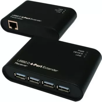 EXSYS EX-1445 Gigabit Ethernet Extender Kit over 2-tråd, 500 m, sort