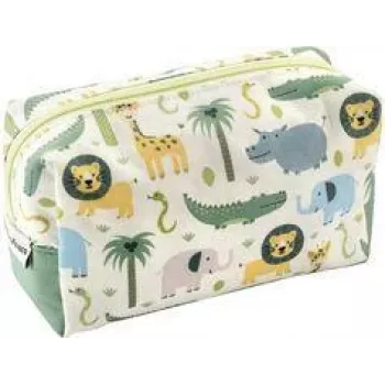 FABER-CASTELL EBERHARD FABER Jumbo Safari Pencil Case Polyester with Large Main Compartment, Zipper Closure, 1 Piece (577438)