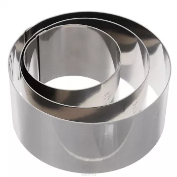 Metaltex Runde rustfri stål-kogeringe, 3-sæt, sølv, 45 mm højde 204536010
