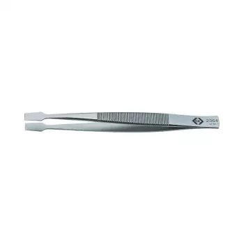 C.K Tools T2364 Industrial Tweezers 120 mm Stainless Steel Fine Point Straight Anti-Magnetic Acid-Resistant