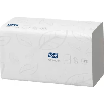 Tork 290190 Advanced 2-lags håndklæderulle, hvid, 150 m, 6 ruller