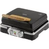 DOMO DO9281W Inky Black belgisk vaffeljern, 1600 W, antihaft, justerbar termostat, Cool-Touch-greb, lodret opbevaring