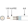 Televes SK6Fplus koaksialkabel 100 m hvid trefaset skærmet 75 ohm