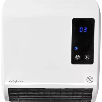Nedis HTBA20WT keramisk varmeblæser 1500 W hvid/grå til op til 20 m²