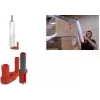 RAADHUIS Stretch Film Hand Dispenser, Red/Grey Plastic, 2-Piece, for Rolls up to 500 mm Width, 38-76 mm Core (RD-351196)