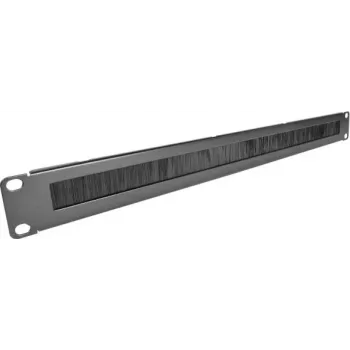 Televes UPPB 19 inch 1U frontplade med børsteliste, RAL 9005 sort