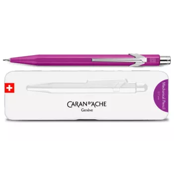 CARAN D'ACHE 844 Colormat-X trykblyant 0,7 mm, violet satineret aluminiumssekskantkrop 844.605