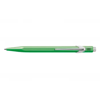 Caran d'Ache 849 PopLine Fluo kuglepen - fluorescerende grøn krop, blå medium-blæk 849.230