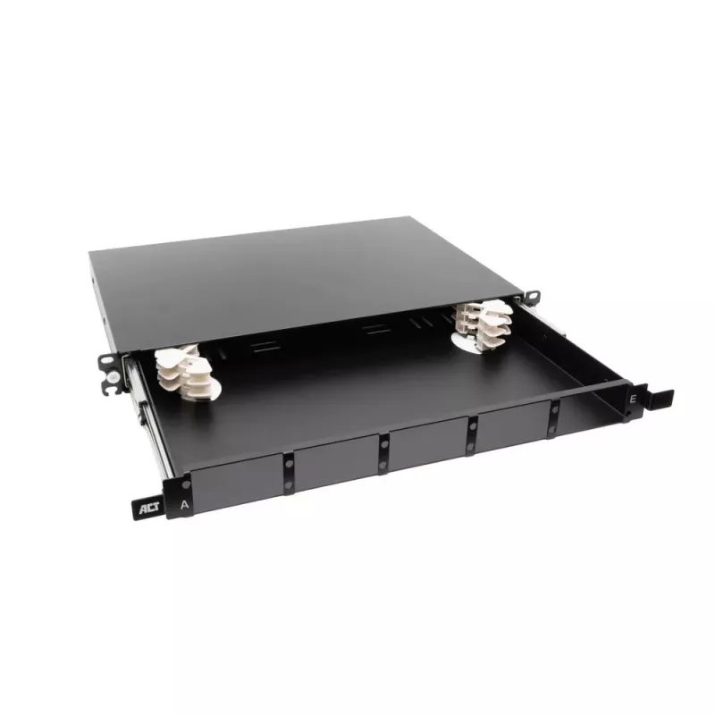ACT 19 inch multifunktions fiberpatchpanel, skinneskuffe, 5 slots (FA2059)