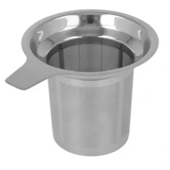 Metaltex stor tesigte, rustfrit stål, laserskåret mikroperforeret filter, passer til kopper og krus 253835010