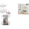 Metaltex Reflex LUXY dobbelt håndklædeholder med hylde, VacuumFix sugekop-montering, sølv 403342000