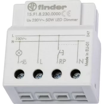 Finder elektronisk dimmer 230V AC max 50W LED DIN-skinne 15.91.8.230.0000