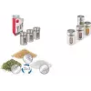 Metaltex Shake Line krydderidåse-sæt, 3 dele, glas med rustfrit stål- og plastdrejelåg, hver 100 ml 259851000
