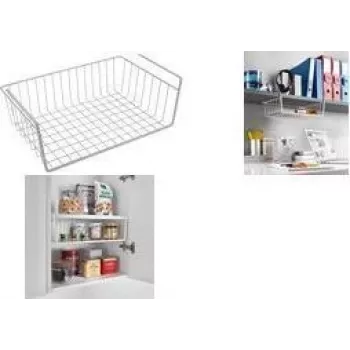 Metaltex Babatex underskabs-hængekurv, plastbelagt metal, hvid, 300 x 260 x 140 mm 363830014