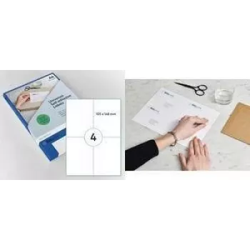 RILLPRINT R88920 Universal Labels 105 x 74 mm White Self-Adhesive for Inkjet Laser Color Laser Printers 800 Labels